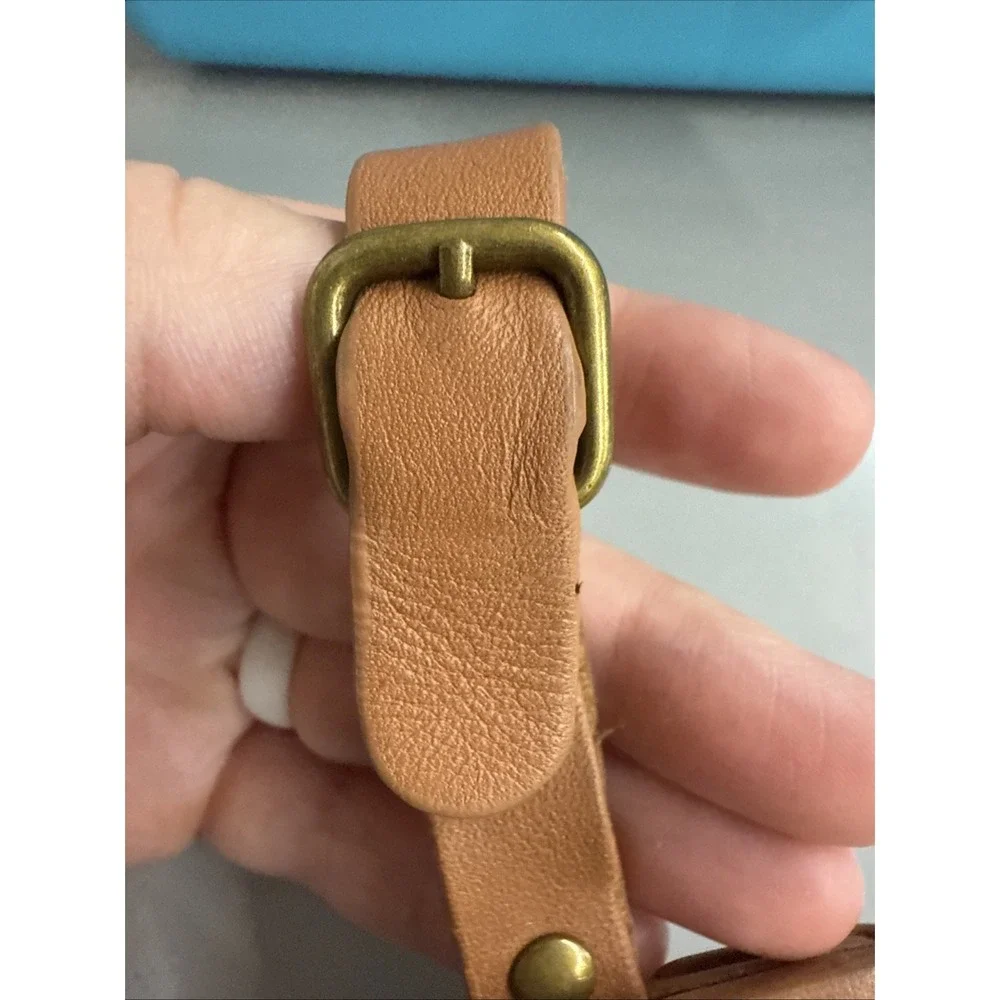 Vintage Hartmann Leather Luggage Tag Snaps Folding Address card holder